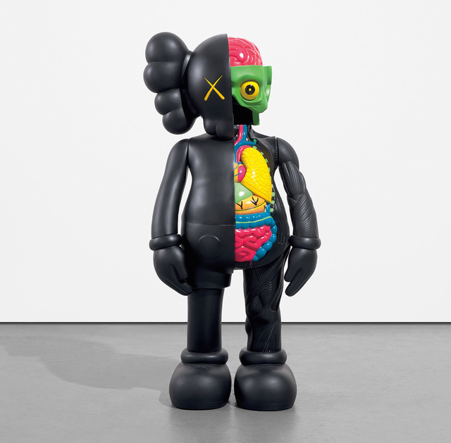 KAWS, ‘FOUR FOOT DISSECTED COMPANION (BLACK)’, 2009, Sculpture, Painted cast vinyl, Phillips