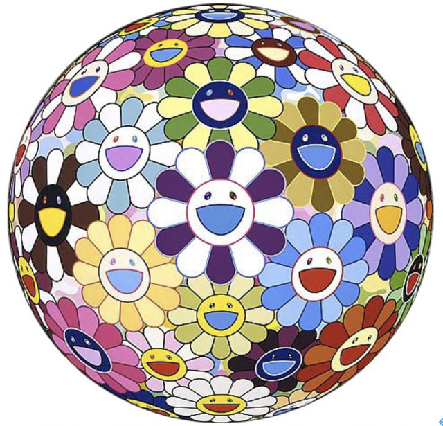 Takashi Murakami, ‘Flower Ball(3D) Kindergarten’, 2011, Print, Offset print, Cold silver and high gloss varnishing, Der-Horng Art Gallery