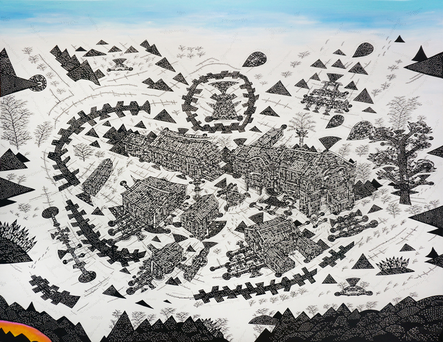 Shu-Kai Lin, ‘Balcony City Civilization Series -Viewing from the roof’, 2016, Der-Horng Art Gallery