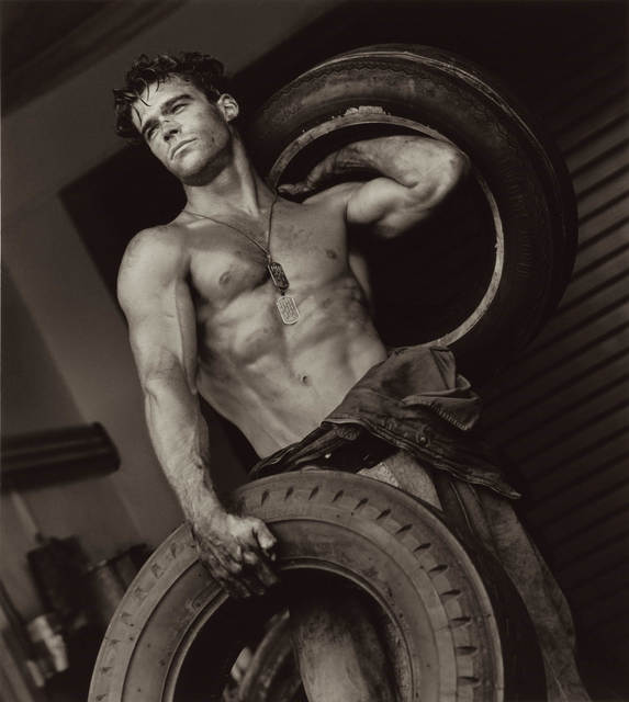 Herb Ritts, ‘Fred with Tires IV, Hollywood’, 1984, CHRISTOPHE GUYE GALERIE