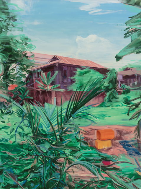 Lei Qi, ‘Orange barrels in front of the chalet’, 2019, Matthew Liu Fine Arts