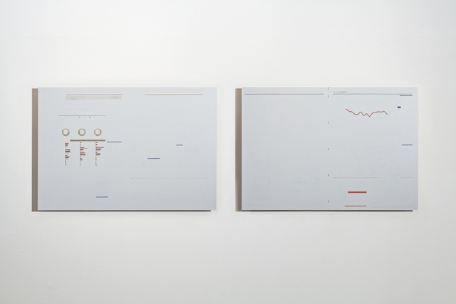 Marcelo Cidade, ‘Tentativa de Apagar o Cotidiano / Corriere Economia, Lunedì 24 Febbraio 2014’, 2014, Installation, Acrylic paint on newspaper, GALLERIA CONTINUA