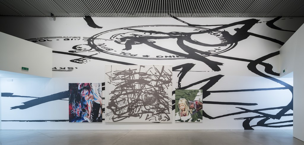 Installation view of "Claus Carstensen: WHAT’S LEFT (IS REPUBLICAN PAINT) – NINE SISTERS" at ARoS Aarhus Kunstmuseum, Aarhus (2015) Installation view of "Claus Carstensen: WHAT’S LEFT (IS REPUBLICAN PAINT) – NINE SISTERS" at ARoS Aarhus Kunstmuseum, Aarhus (2015)