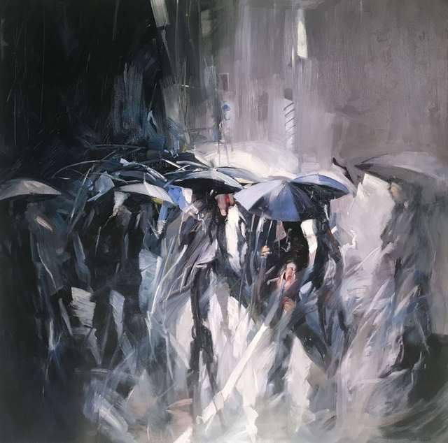 Antonio Tamburro Uomini Ombrelli Ca 2000 Available For Sale Artsy