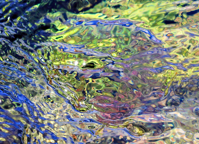 Larry Garmezy, ‘Flow State #2 - Abstract / Impressionist Waterscape photography, Rocky Mountain, natural abstraction, water in blue and green’, 2017, Archway Gallery