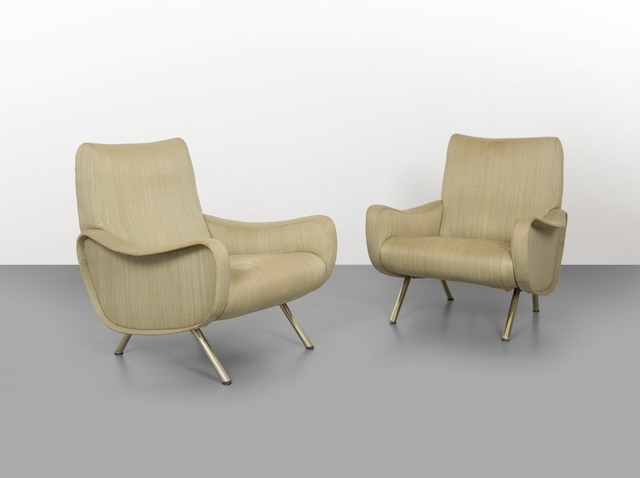Marco Zanuso, ‘Two 'Lady' armchairs’, 1951, Design/Decorative Art, Steel structure and legs foam rubber on elastic straps and fabric upholstery., Aste Boetto