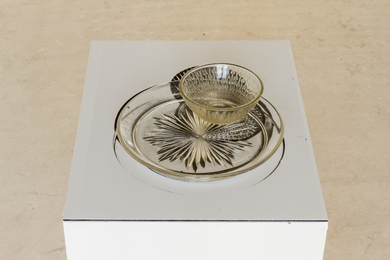 Sinta Werner, ‘Verschattungen zweiten Grades I’, 2014, Sculpture, Photography, glass plate, glass bowl, light, Neue Berliner Räume