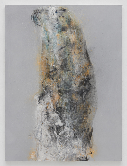 Suzanne McClelland, ‘Mute GG’, 2019, Painting, Dry pigment, archival glitter, polymer on canvas, Marianne Boesky Gallery
