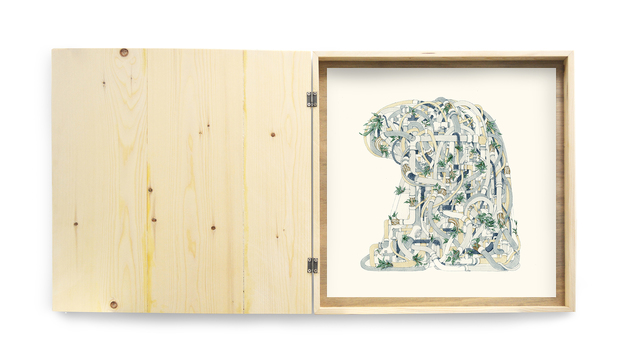 Carmen Ng, ‘Growing By Any Means’, 2016, Painting, Watercolor on paper, wooden box, Karin Weber Gallery