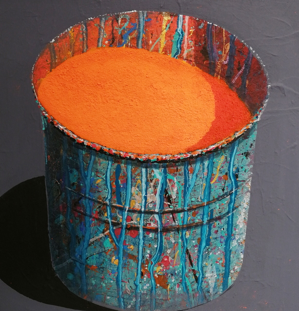Stéphane Braud, ‘Le Pot a Pigment’, 2019, Painting, Acrylic and natural pigment on metal, Galerie Montmartre