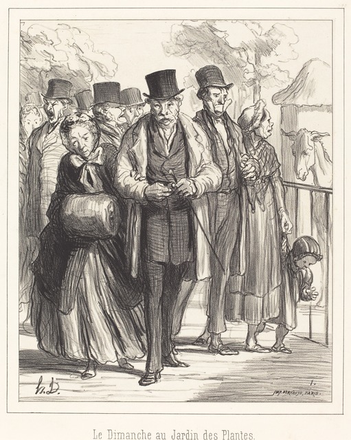 Honoré Daumier, ‘Le Dimanche au Jardin des Plantes’, 1862, National Gallery of Art, Washington, D.C.