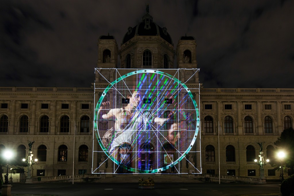 AROTIN & SERGHEI, "INFINITE SCREEN – The Babel Tower", Kunsthistorisches Museum Vienna, 2016, Courtesy: museum in progress (www.mip.at) AROTIN & SERGHEI, "INFINITE SCREEN – The Babel Tower", Kunsthistorisches Museum Vienna, 2016, Courtesy: museum in progress (www.mip.at)