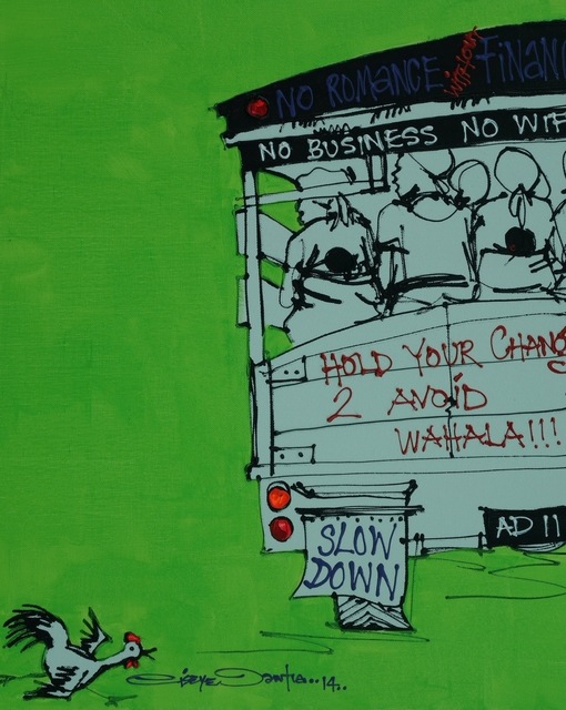 Diseye Tantua, ‘No Romance without Finance ’, 2014, Society of Nigerian Artists