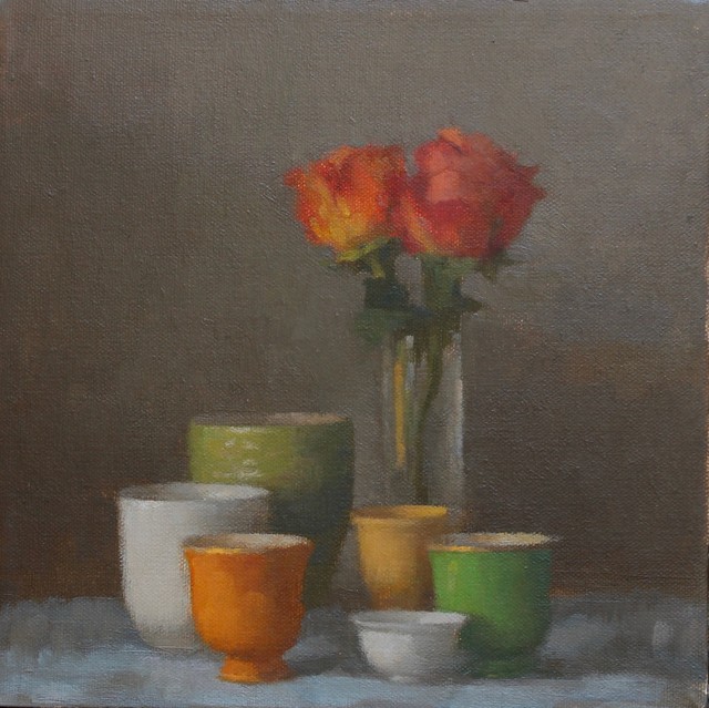 Colleen Cox, ‘Orange Roses #1458’, 2017, Painting, Oil on canvas, Gallery Neptune & Brown