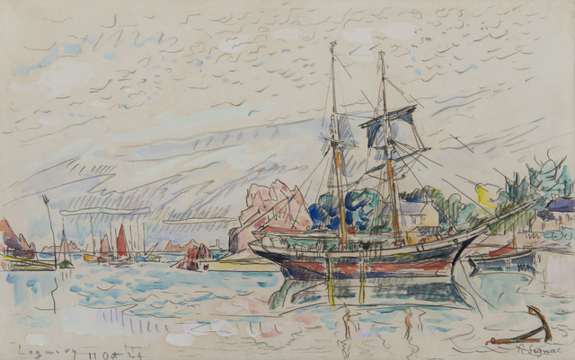 Paul Signac, ‘Loguivy’, 1929, Drawing, Collage or other Work on Paper, Watercolor and pencil on paper, HELENE BAILLY GALLERY