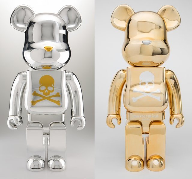 BE@RBRICK X BBC, ‘World Wide Tour 1000% (Silver and Gold) (two works)’, 2007, Heritage Auctions