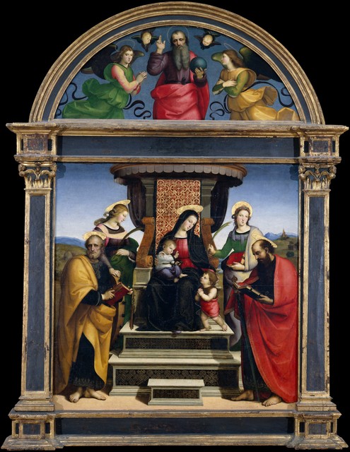Raphael, ‘Madonna and Child Enthroned with Saints’, ca. 1504, The Metropolitan Museum of Art