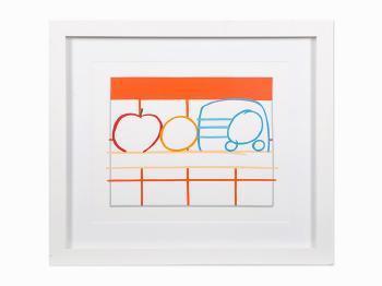 Tom Wesselman - Still Life with Apple, Orange and Radio