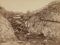 Dead Rebel Sharpshooter At Gettysburg