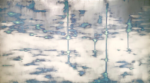 Audra Weaser, ‘Night Swim’, 2019, Painting, Acrylic and mixed media on panel, Julie Nester Gallery