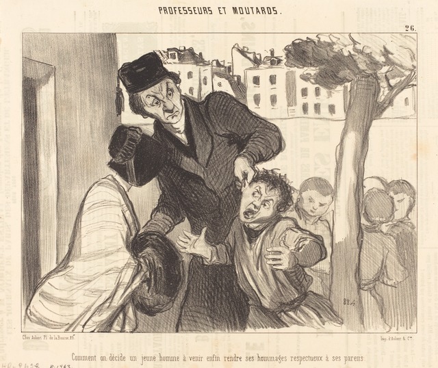 Honoré Daumier, ‘Comment on décide un jeune homme a venir...’, 1846, National Gallery of Art, Washington, D.C.