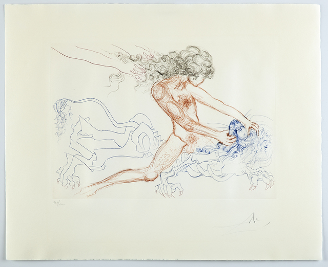 Salvador Dalí, ‘Man Samson & Dellilah Art Surrealist Engraving’, 1972, Modern Artifact