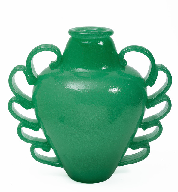 Napoleone Martinuzzi, ‘Glass vase made for Venini, Murano in a Bollicine technique’, ca. 1935, Aria d'Italia