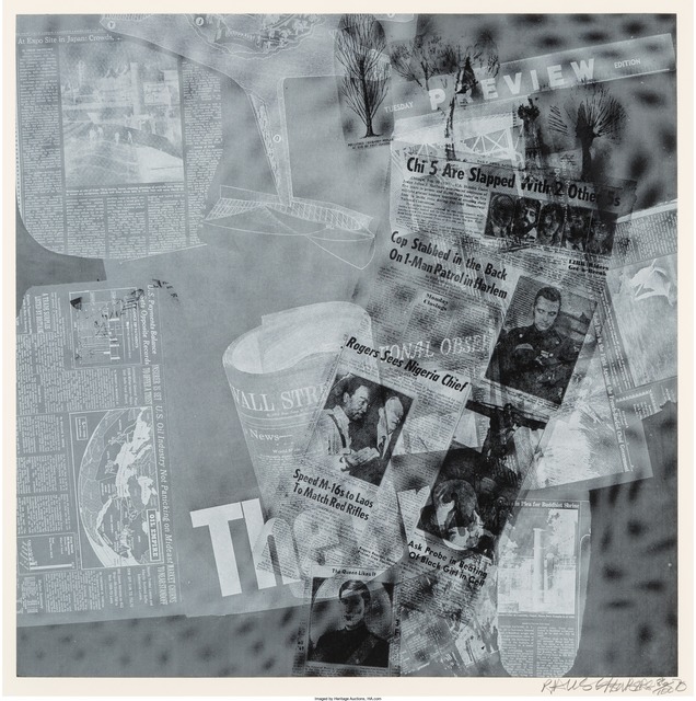 Robert Rauschenberg, ‘Surface Series from Currents, The Pro’, 1970, Heritage Auctions