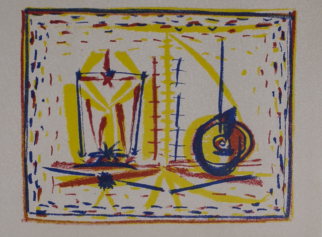 Pablo Picasso, ‘Composition Au Verre Et a la Pomme (Composition With Glass and Apple), 1949 Limited edition Lithogrph by Pablo Picasso’, 1949, White Cross