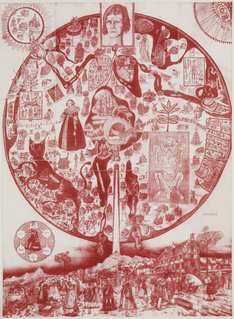 Grayson Perry, ‘A Map of Nowhere (red)’, 2008, Paragon