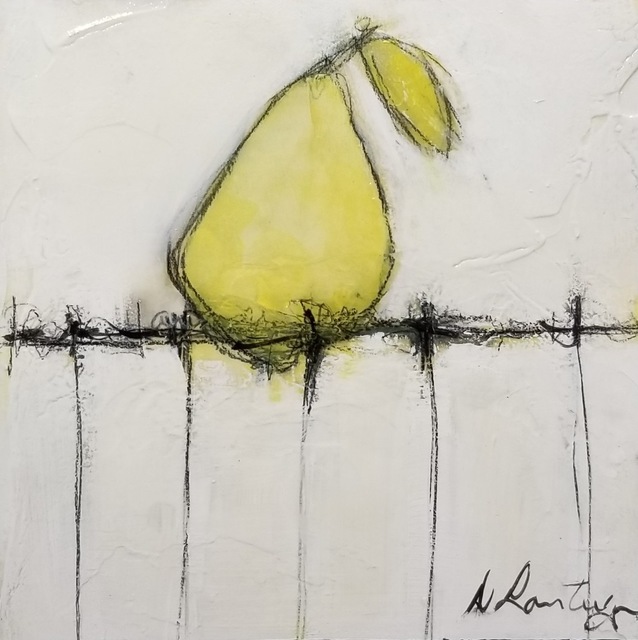 Danielle Lanteigne, ‘Poire sur Table’, 2020, Painting, Acrylic on Canvas, Thompson Landry Gallery