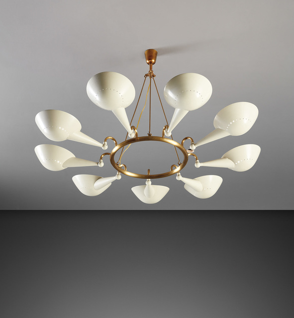Stilnovo Rare Nine Arm Ceiling Light 1950s Available For Sale Artsy