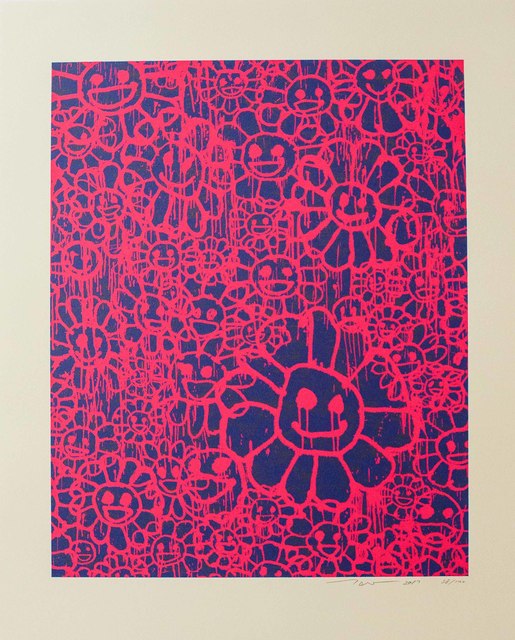Takashi Murakami, ‘Madsaki Flowers (B Pink)’, 2017, Print, Silkscreen on thick paper, Lougher Contemporary