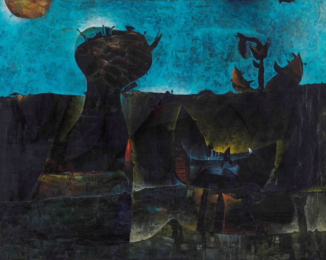 Gianni Dova, ‘Untitled’, 1957, Painting, Oil on canvas, Cambi