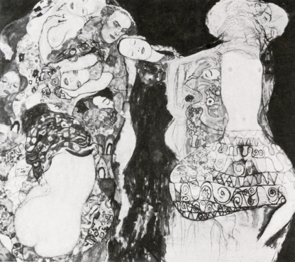 Gustav Klimt Frau Mit Fliegenden Haaren Das Linke Auge Verdeckt Akt Nach Rechts 1917 1918 Artsy