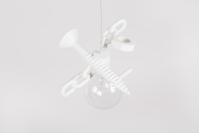 Emmett Moore, ‘Screw Pendant’, 2015, Design/Decorative Art, Nylon, Urethane, Lightbulb, Patrick Parrish Gallery