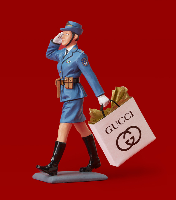 Jim Riswold, ‘THE PEOPLE’S LIBERATION ARMY GOES SHOPPING (AT GUCCI)’, 2015, Photography, Digital Print on Hahnemuhle Photo Rag Pearl, Treason Gallery