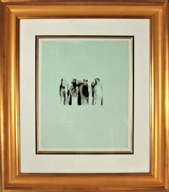 Henry Moore, ‘"Three Standing Figures,"’, 1976, Print, Color lithograph, Joseph Grossman Fine Art Gallery