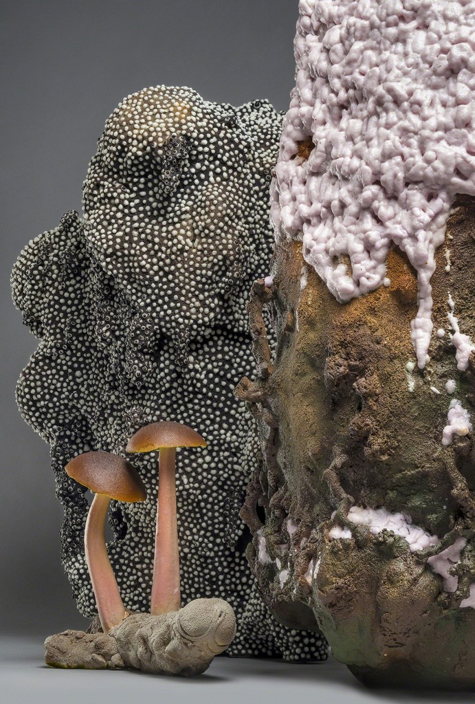 Per B Sundberg, A piece of nature, 2014; Object with hole, 2015 (detail), and Object with hole, 2014 (detail). Photo: Jean-Baptiste Béranger. Per B Sundberg, A piece of nature, 2014; Object with hole, 2015 (detail), and Object with hole, 2014 (detail). Photo: Jean-Baptiste Béranger.