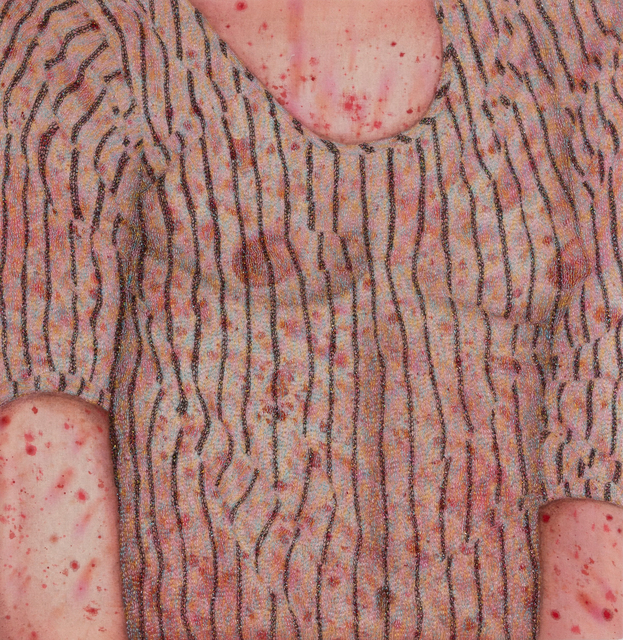 Katarina Riesing, ‘Disco Fever’, 2019, Painting, Dye and embroidery on raw silk, Asya Geisberg Gallery