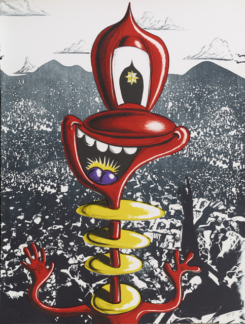 Kenny Scharf, ‘Ten Commandments: Thou Shalt Have No Other Gods Before Me’, 1987, Print, Lithograph on paper, LongHouse Reserve Benefit Auction