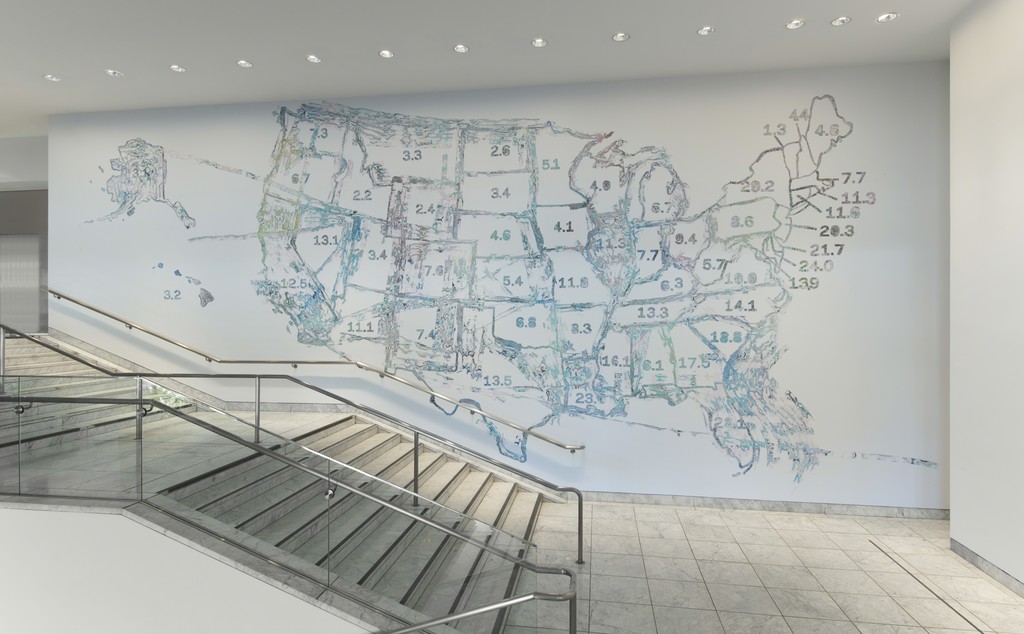 Installation view of Mark Bradford: Scorched Earth, Hammer Museum, Los Angeles, June 20–September 27, 2015. Photo by Brian Forrest Installation view of Mark Bradford: Scorched Earth, Hammer Museum, Los Angeles, June 20–September 27, 2015. Photo by Brian Forrest
