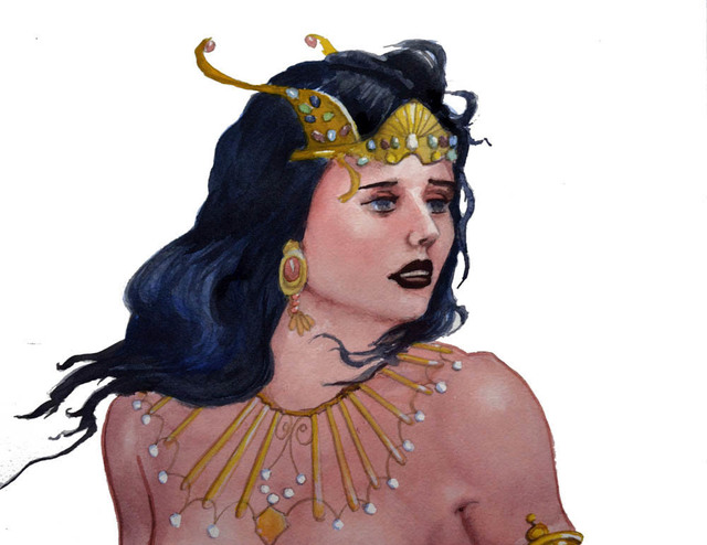 Armand Cabrera, ‘Daughter of Mars’, 2018, Painting, Watercolor on paper, IX Gallery