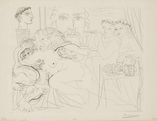 Pablo Picasso, ‘Minotaure caressant une femme (B. 191; Ba.350)’, 1933, Print, Etching, Sotheby's