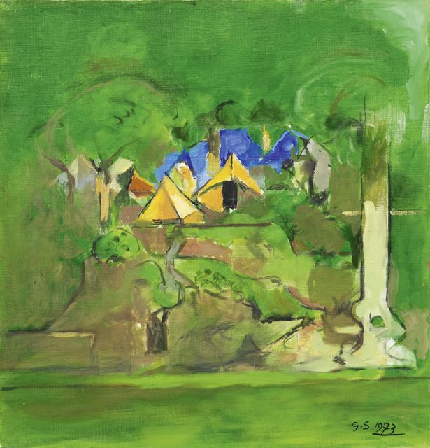 Graham Sutherland, ‘Study: The Camp’, 1973, Painting, Oil on canvas., Koller Auctions