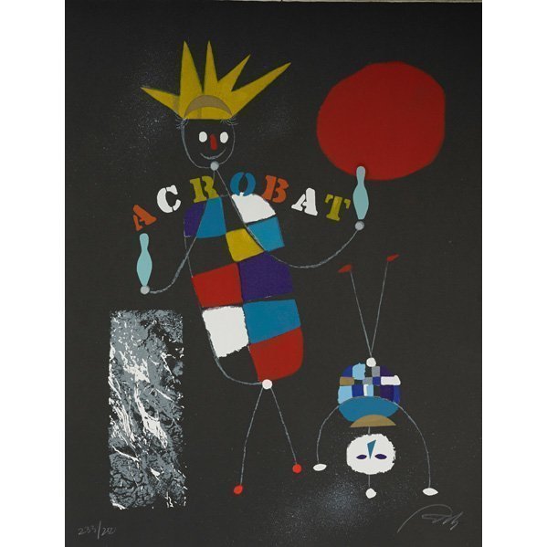 Wolfgang Roth, ‘Rare Wolfgang Roth Dada Bauhaus Circus Silkscreen Print 6’, 20th Century, Lions Gallery