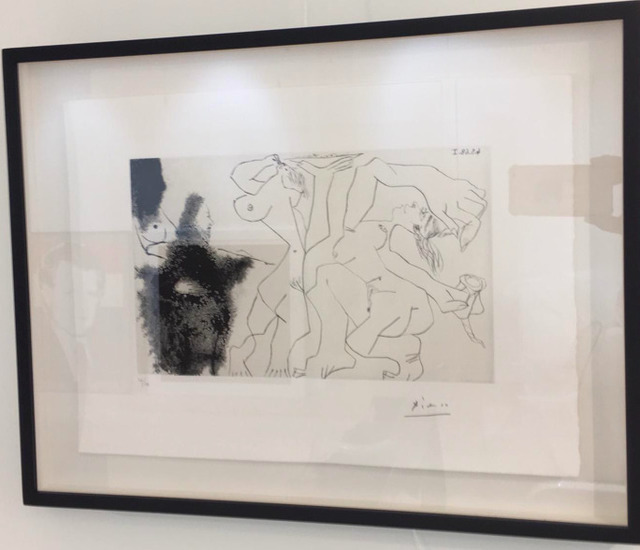 Pablo Picasso, ‘Artist Painting Nudes in Motion’, 1968, Drawing, Collage or other Work on Paper, Aquatint and dry point etching on vellum paper, Cris Contini Contemporary