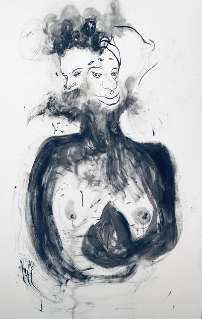Kenyatta A.C. Hinkle, ‘The Evanesced: Eruption’, 2018, Painting, India ink on canvas, CULT | Aimee Friberg Exhibitions