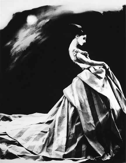 Lillian Bassman, ‘Night Bloom, Annelise Seubert, Ball Gown by John Galliano for Haute Couture Givenchy, Paris, The New York Times Magazine’, 1996, Photography, Gelatin Silver Print, Staley-Wise Gallery