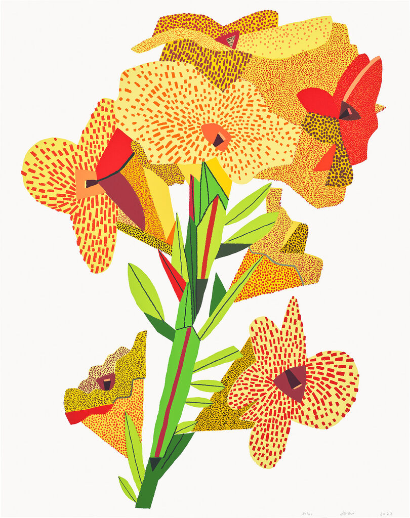 Jonas Wood - Yellow Flower, from Greenpeace 50 Years Print Portfolio
